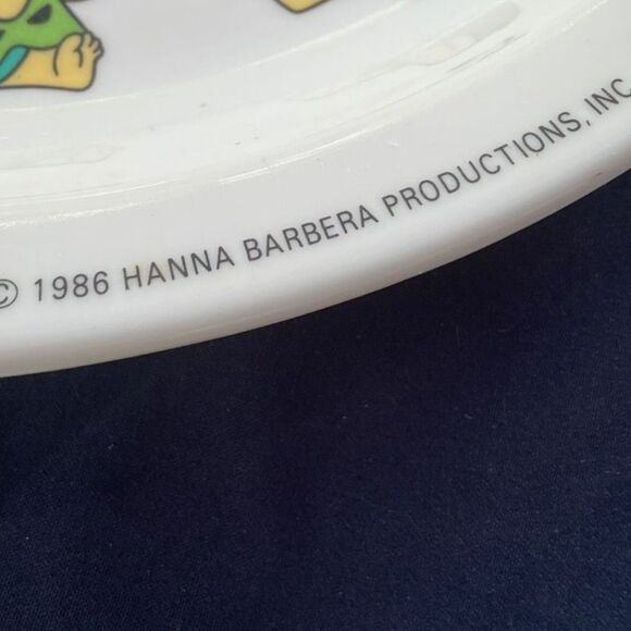 Vintage 1986 Flintstones Divided Plate - Picture 3 of 5